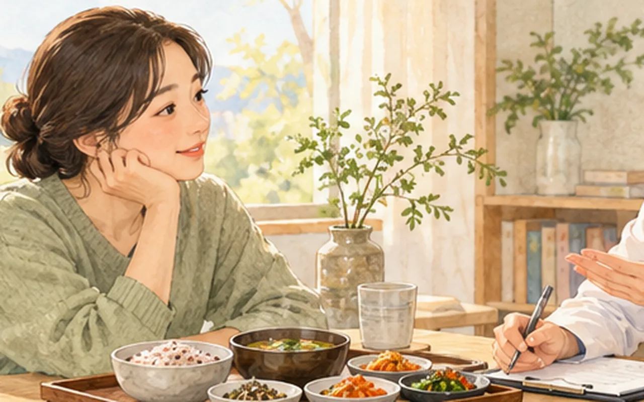 체중만 줄이는 다이어트보다 건강한 생활을 오래 유지하는 다이어트를 생각합니다. 관련 부위와 진료 내용을 보여주는 설명용 이미지